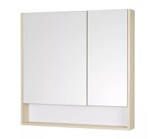 Зеркало-шкаф Акватон Сканди 90 (белый/дуб верона)