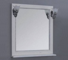 Зеркало Акватон Жерона 85 (белый с патиной серебро)