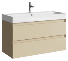 Тумба-умывальник Aqwella Geometria 100 (морская дюна матовый)