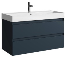 Тумба-умывальник Aqwella Geometria 100 (серый матовый)