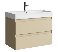 Тумба-умывальник Aqwella Geometria 80 (морская дюна матовый)