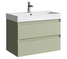 Тумба-умывальник Aqwella Geometria 80 (шалфей зеленый матовый)