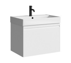 Тумба-умывальник Aqwella Pure 65 (белый матовый)