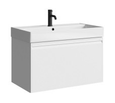 Тумба-умывальник Aqwella Pure 80 (белый матовый)