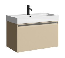 Тумба-умывальник Aqwella Pure 80 (капучино светлый матовый)