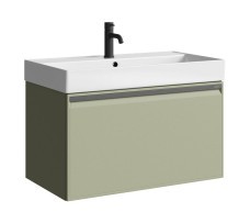 Тумба-умывальник Aqwella Pure 80 (шалфей зелёный матовый)