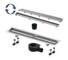 Дренажный канал TECElinus 600 комплект для монтажа с решеткой “tile”&“steel”