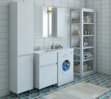 Даллас Люкс 120 комплект мебели для ванной комнаты с местом для стиральной машины