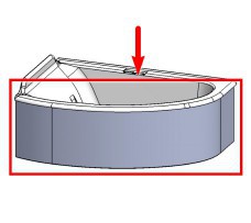 Фронтальная панель для ванны Анастасия, стеклопластик