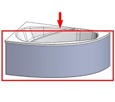 Фронтальная панель для ванны Тиора, стеклопластик