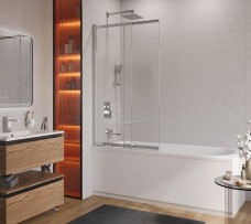 Шторка на ванну Cezares Slider VF-11-100 (хром/прозрачное)