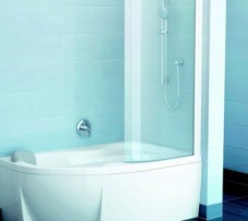 Elegance Шторка для ванны Rosa1500/1600, EVSK1-85(white/transporent)